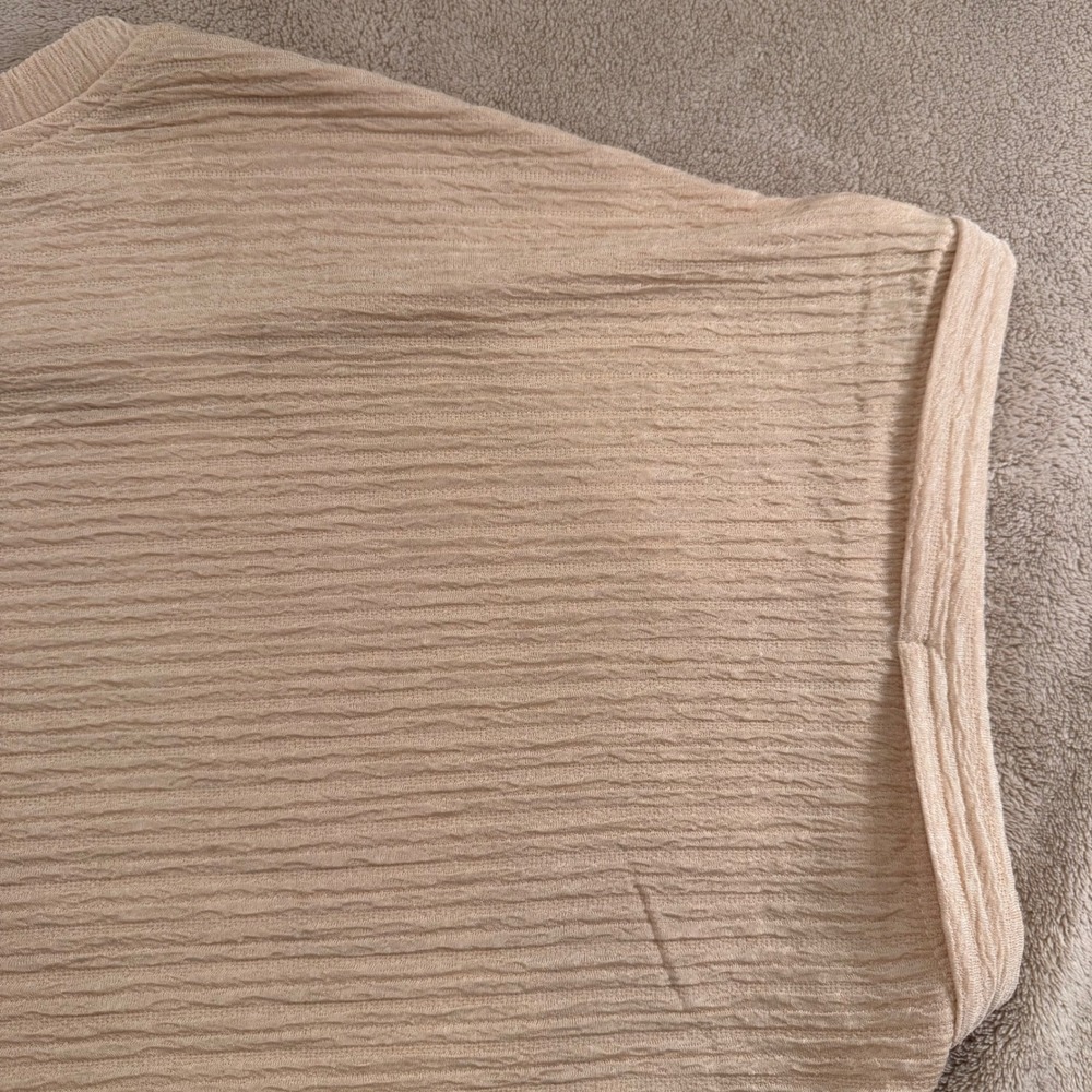 NWT Neutral Textured Shift Dress Coastal Quiet Luxury Minimalist Resort 2XL - Picture 10 of 10